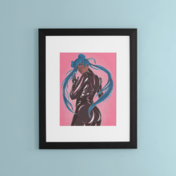 Latex Pin-Up Art Print