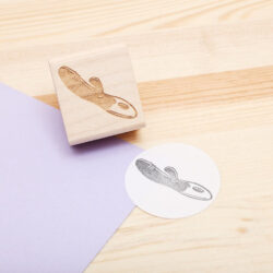 Magic Rabbit Vibrator Rubber Stamp