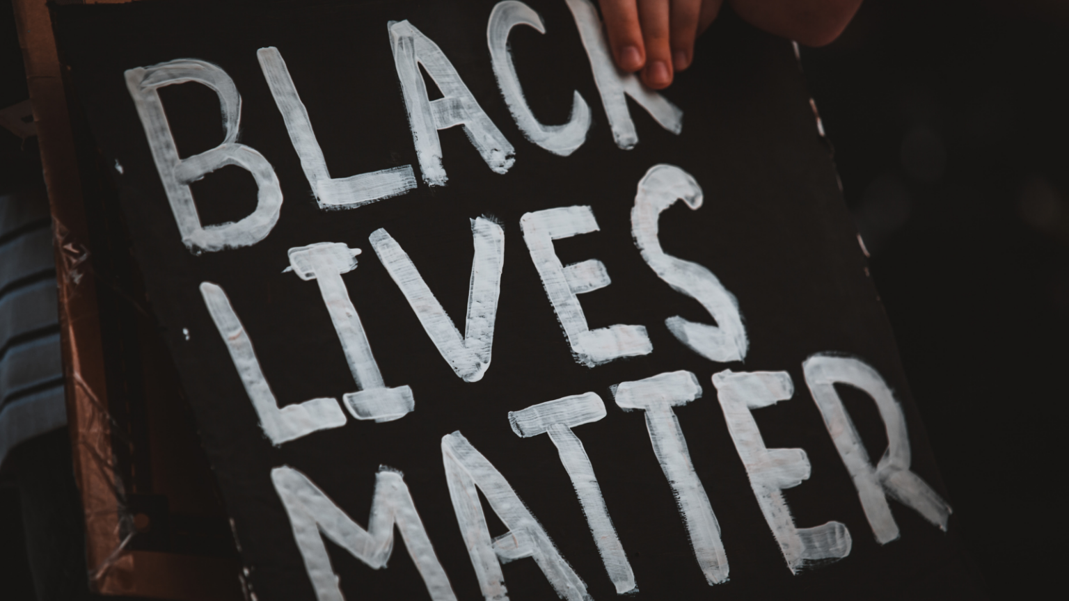 Closeup of a Black Lives Matter sign